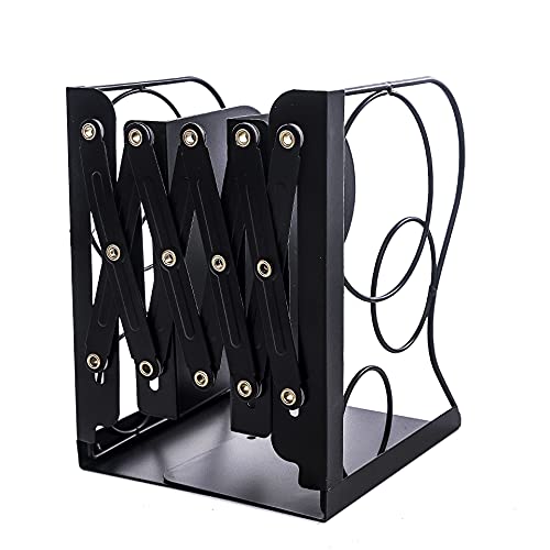 Gardesk Adjustable Bookends Metal Book Ends for Heavy Book Holder Heavy Duty Bookends Nonskid Bookcase Desktop Book Organizer Binder Holder - Image 1