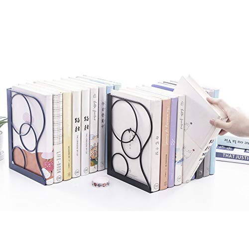 Gardesk Adjustable Bookends Metal Book Ends for Heavy Book Holder Heavy Duty Bookends Nonskid Bookcase Desktop Book Organizer Binder Holder - Image 2