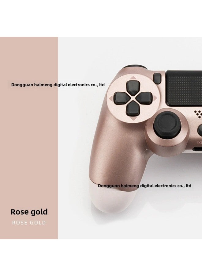 P4 Wireless Handle Snowflake on Gamepad Quality Stable Dual-shock Gyroscope P4 Bluetooth Gamepad-Product Color:Rose Gold - Image 1