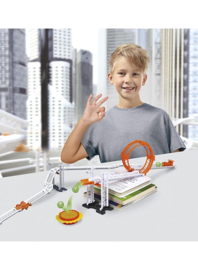Clementoni 19265 Action & Reaction-Cross Road & Glow Effect-Track Set, Marble Run Accessories, Construction Toys for Kids from 8 Years, Made in Italy, Multicolour - Image 1