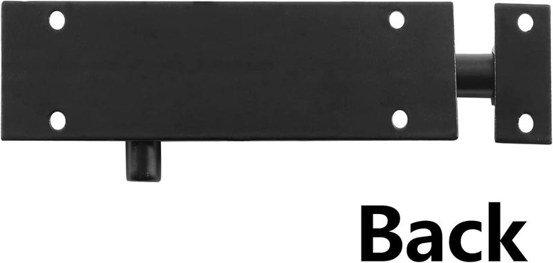BokWin 5Pcs Black Slide Bolt Latch Lock 4 Inch Black Heavy Duty Barrel Bolt Lock Aluminium Alloy Slide Bolt Latch Security Door Latch Lock for Home Yard Garden(Include Screws) - Image 4