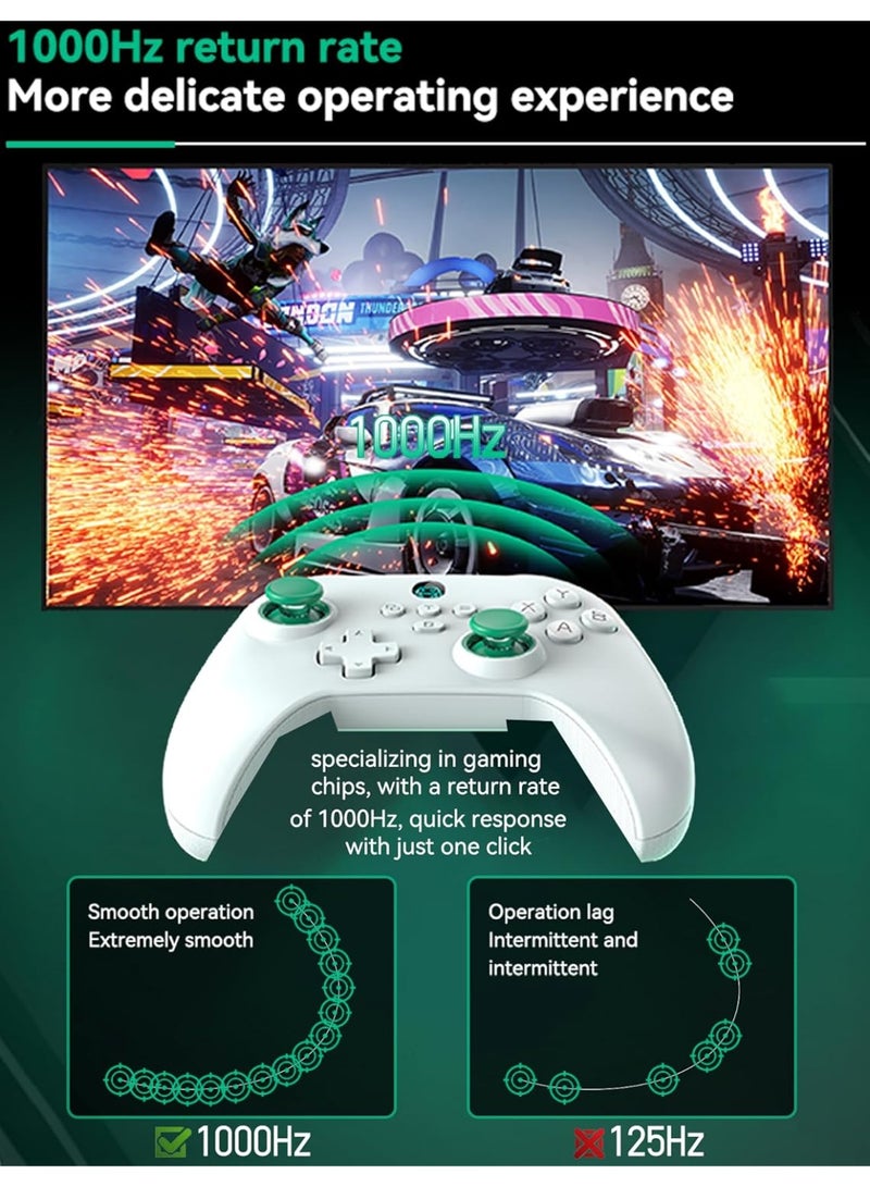 BSP Classic Gamepad Z03 Wireless Game Controller for iOS, Android, Windows, Mac, Switch, PS Remote Play, Xbox Cloud, Steam Link, GeForce Now, MFi Arcade Games, Cloud Gaming with Hall Joystick, Hall Linear Trigger & Micro Triggers, Macro Programming Back Keys, Six-Axis Gyroscope, Adjustable HD Dual Vibration Motors, AUTO One-Click Burst, 1000Hz Report Rate - Image 4