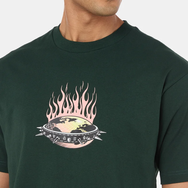 VANS Green Men's Skate Global Dominance T-Shirt for Men | Best Price UAE