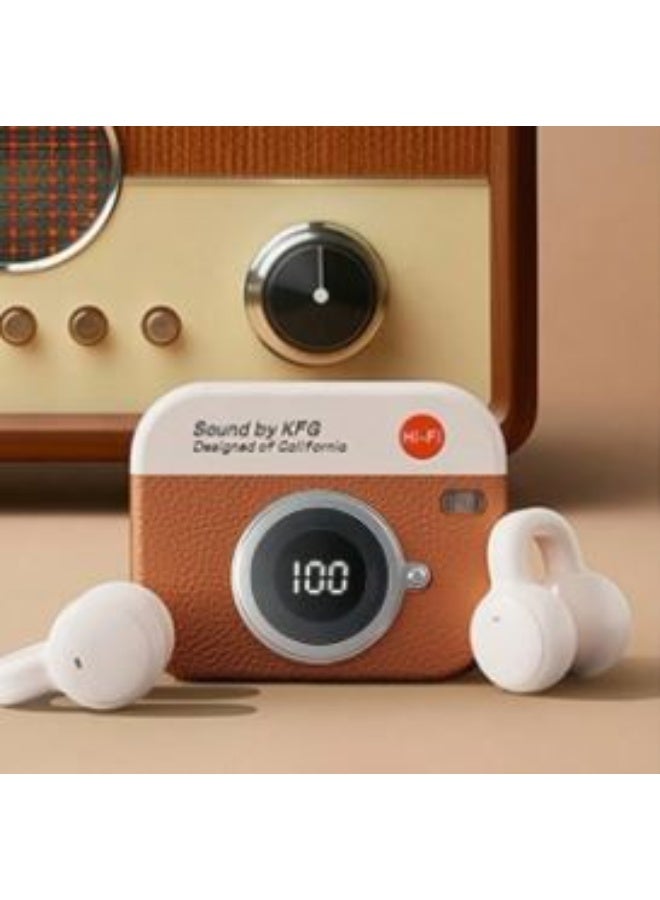 Wireless Bluetooth Earbuds with Vintage Camera Design Charging Case, TWS HiFi Dolby Bass In-Ear Earphones - Image 3