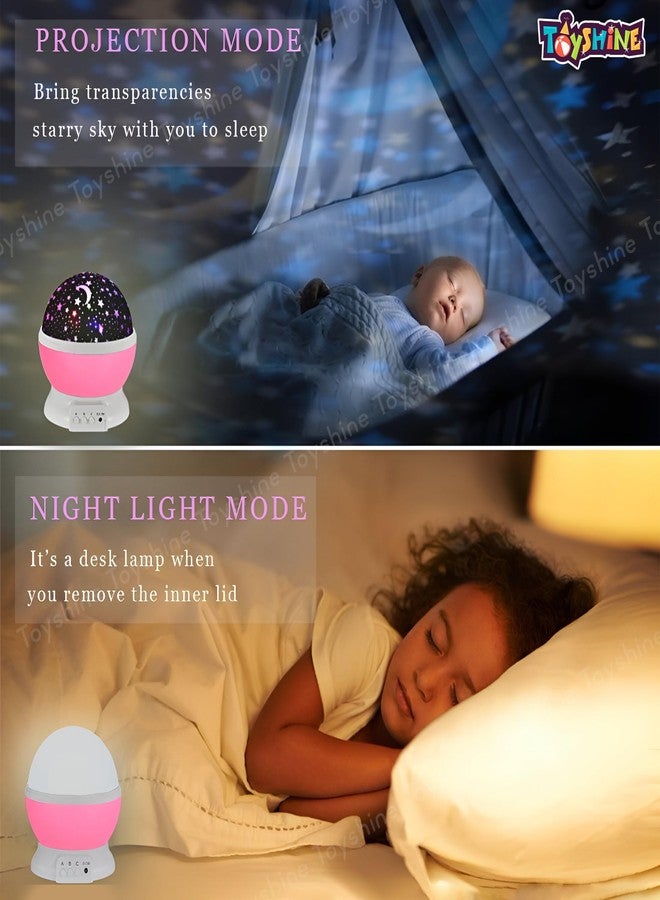 توي شاين مصباح عرض ليلي على شكل نجمة وقمر من توي شاين مع 12 وضعًا لتغيير الألوان، ومصباح عرض ليلي دوار 360 درجة، ديكور منزلي للأطفال والكبار - Image 5
