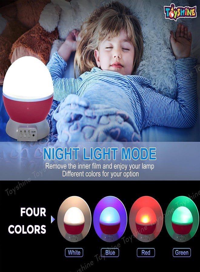 توي شاين مصباح عرض ليلي على شكل نجمة وقمر من توي شاين مع 12 وضعًا لتغيير الألوان، ومصباح عرض ليلي دوار 360 درجة، ديكور منزلي للأطفال والكبار - Image 2