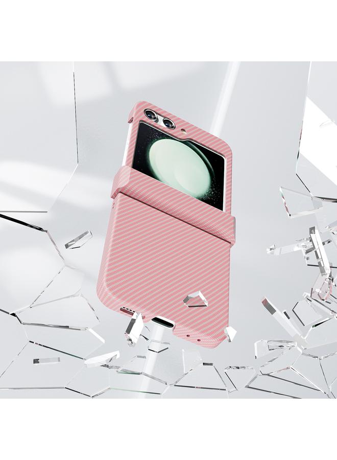 S-TOP Case For Samsung Galaxy Z Flip5 5G Carbon Fiber All-inclusive Water Sticker Phone Case - Image 4