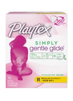 playtex Simply Gentle Glide 360 Degree Protection Regular Tampons 16Pcs  - Image 1