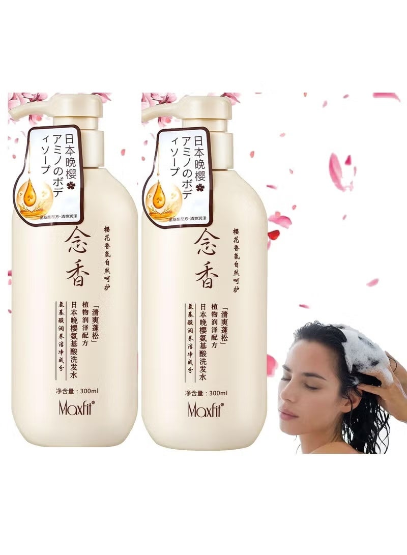 Japanese shampoo for hair growth and preventing hair loss, creates thick hair, 300ml, number 1 in Japan, 2 pieces