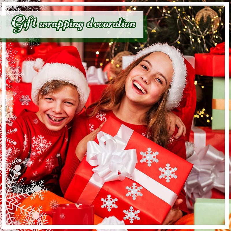 Pajean 240 Pieces Christmas Envelope Seal Stickers  Glitter Snowflake Invitation Seals Xmas Decals for Mail Silver - Image 4