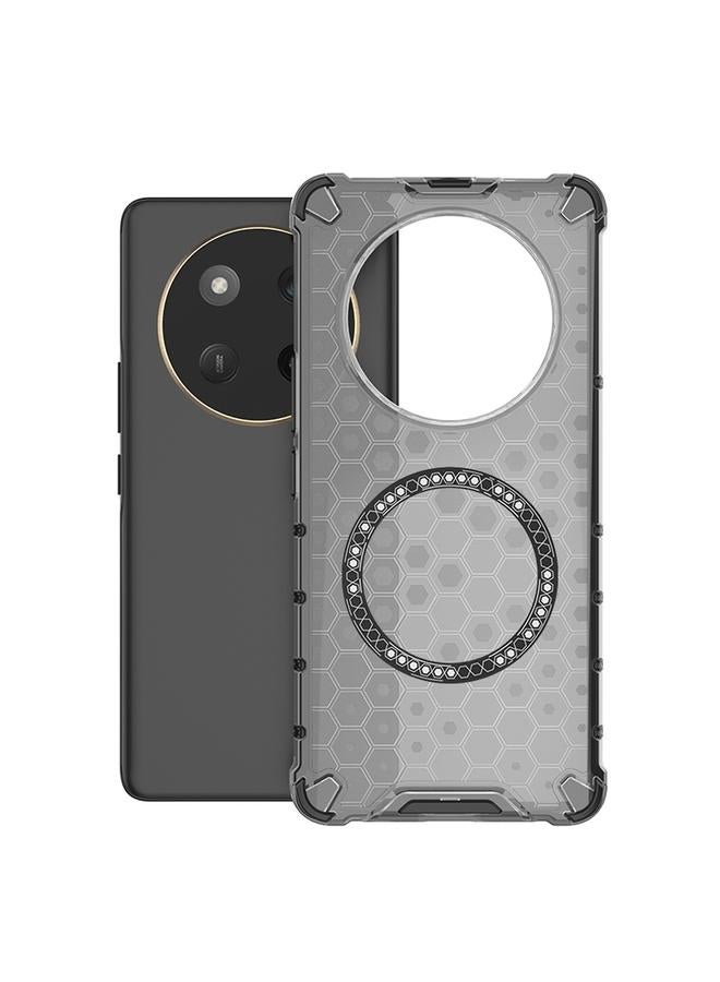 Green Tiger Case For Honor X60 Pro 5G Honeycomb Magnetic Ring Shockproof Phone Case - Image 1