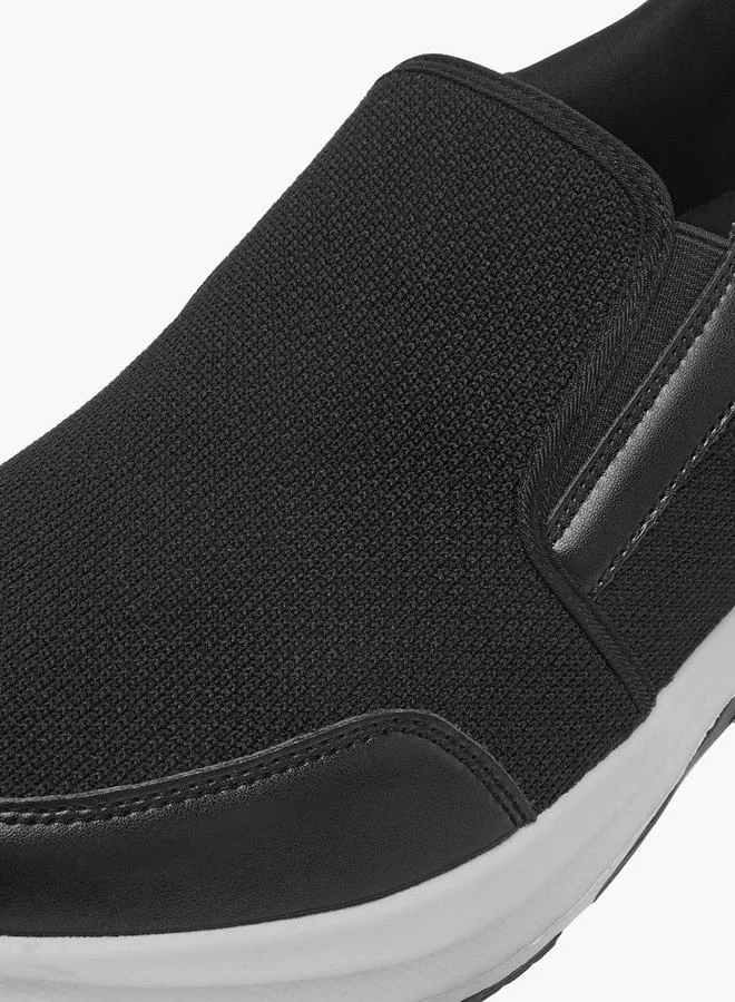 LBL by Shoexpress Men Panelled Slip-On Loafers with Pull Tabs