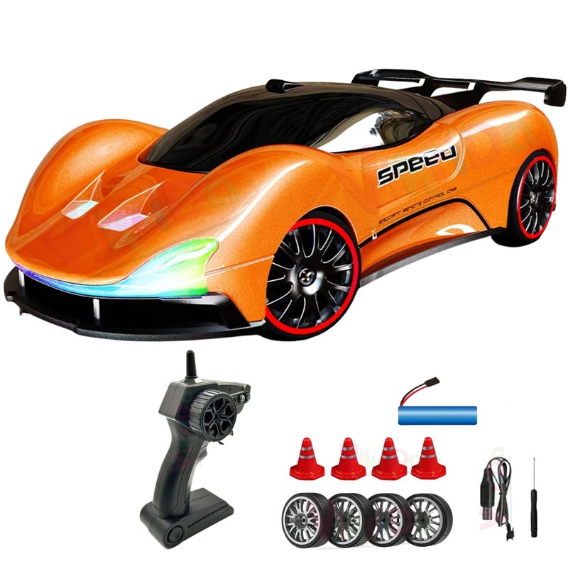 VikriDA 1:20 Scale RC Drift Car – 4WD Racing Car with 2.4GHz, LED Lights, High-Speed Sport Drift Wheels - Assorted - Image 1