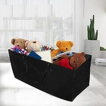 Salepush Nylon 80 L Storage Bag with ZipperUnder bed Storage BagClothes Storage Organizer with HandleToy StorageStationery Paper Storage Bag Pack of 1 - Image 4