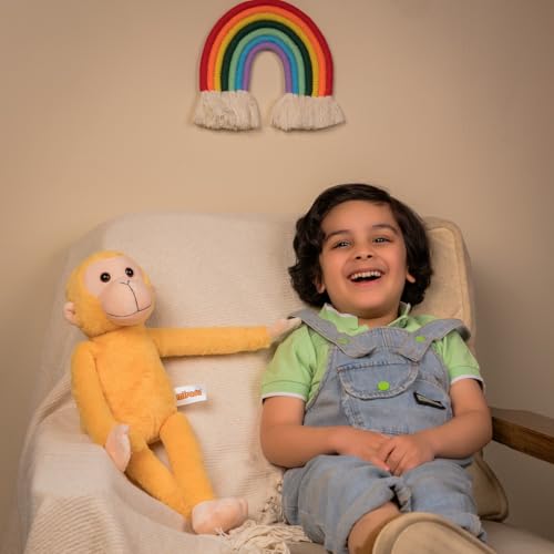 Mirada Adorable Brown Hanging Monkey Soft Plush Toy – Long Arm Stuffed Animal for Kids | Cute Jungle Theme Gift for Boys & Girls | 40cm - Image 2