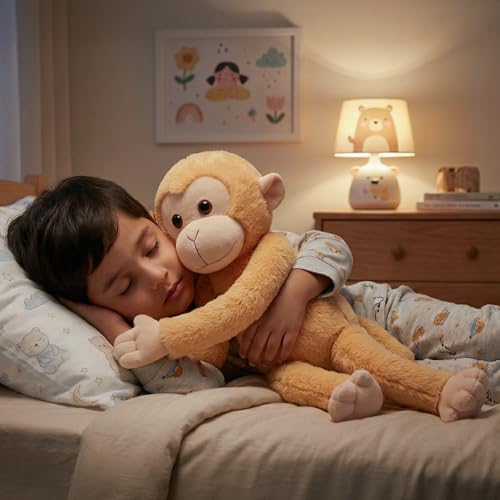 Mirada Adorable Brown Hanging Monkey Soft Plush Toy – Long Arm Stuffed Animal for Kids | Cute Jungle Theme Gift for Boys & Girls | 40cm - Image 3