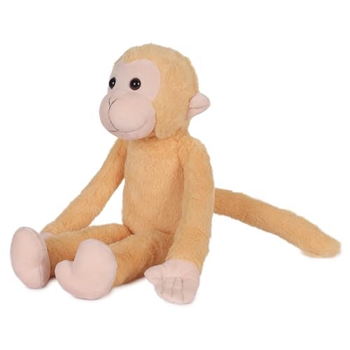 Mirada Adorable Brown Hanging Monkey Soft Plush Toy – Long Arm Stuffed Animal for Kids | Cute Jungle Theme Gift for Boys & Girls | 40cm - Image 4