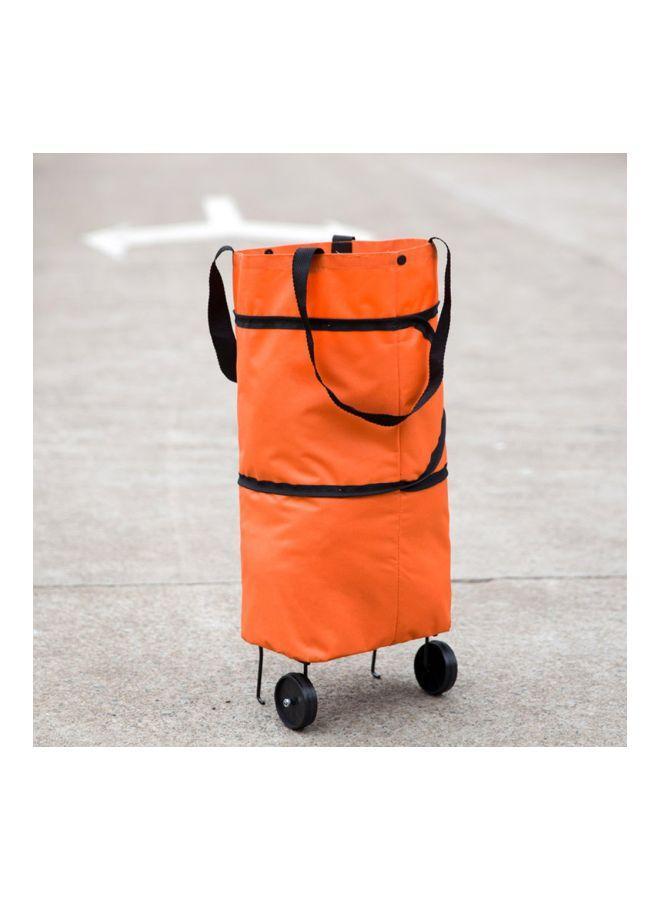 Lightweight Shopping Rolling Trolley Bag Orange  - Image 2