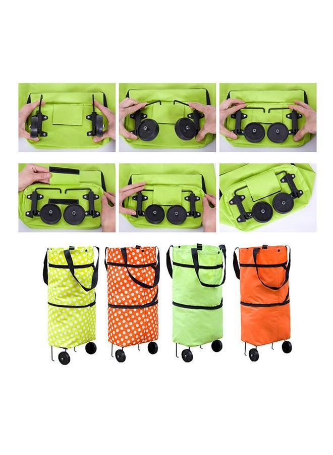 Lightweight Shopping Rolling Trolley Bag Orange  - Image 3