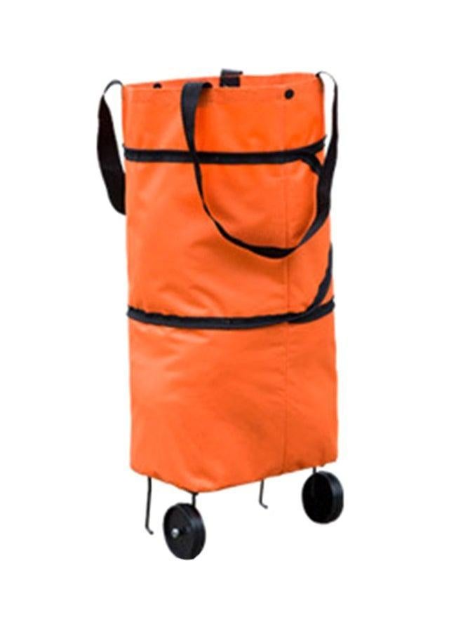 Lightweight Shopping Rolling Trolley Bag Orange  - Image 1