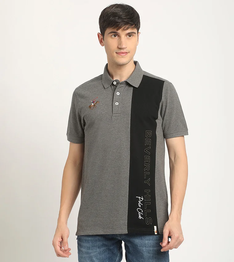 بيفرلي هيلز بولو كلوب تيشيرت بولو بأكمام قصيرة وياقة بلوك