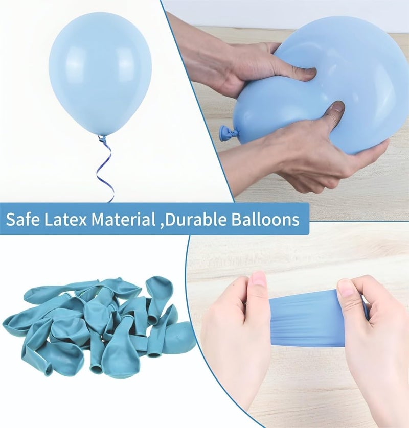 YOURS DECOR Balloon Decoration Kit - 72 Pcs Sand White, Pastel Blue & Dusty Blue Balloons for Birthday, Weddings, Anniversary & New Year Events Garland Set | Birthday Decoration Items for Kids & Adult - Image 3