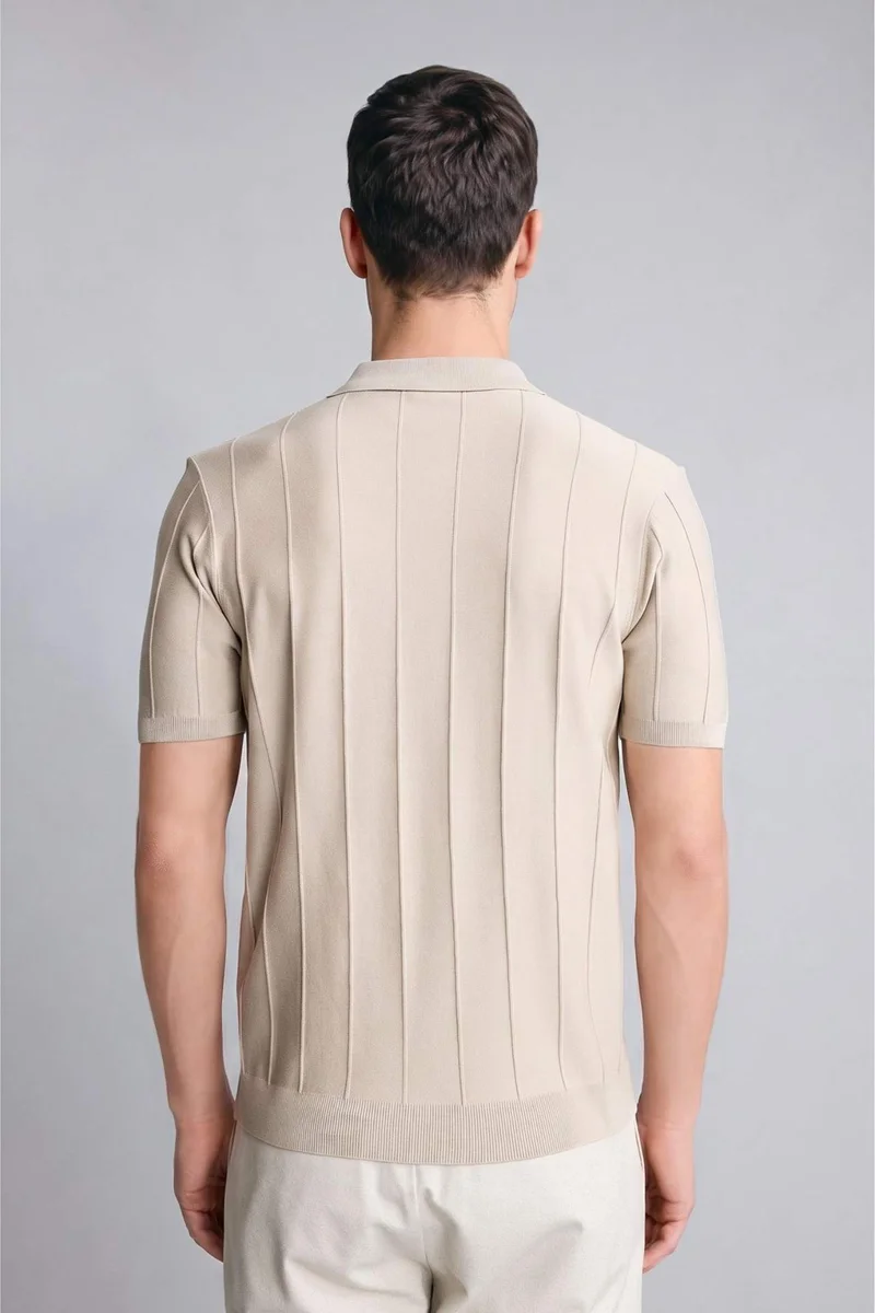Defacto  Standard Fit Polo Collar Knitwear Short Sleeve Polo T-Shirt for Men | Best Price UAE