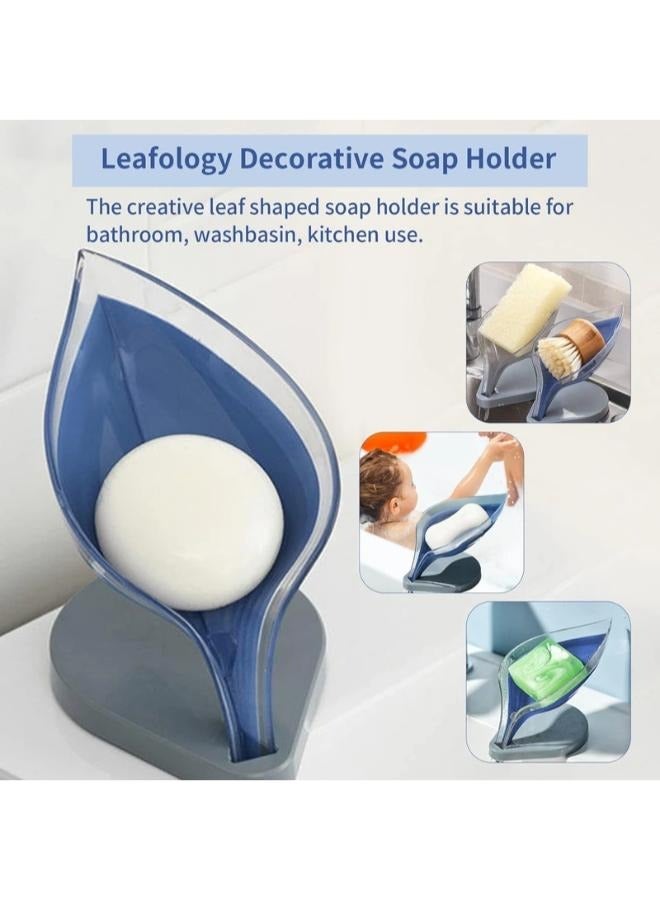 EasyLife Leaf Shape - Self-Draining Soap Dish for Bar Soap  - Image 4