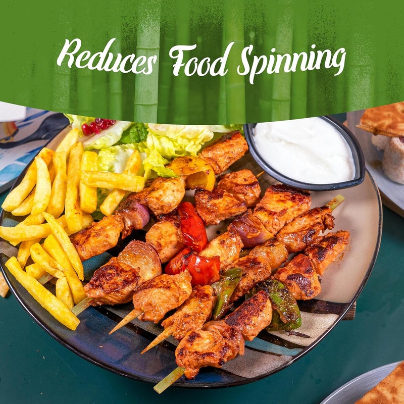 BambooMN Premium Flat Style Bamboo Wood BBQ Kebab Skewers - 5.9 Inch, 100 Pieces - Image 4