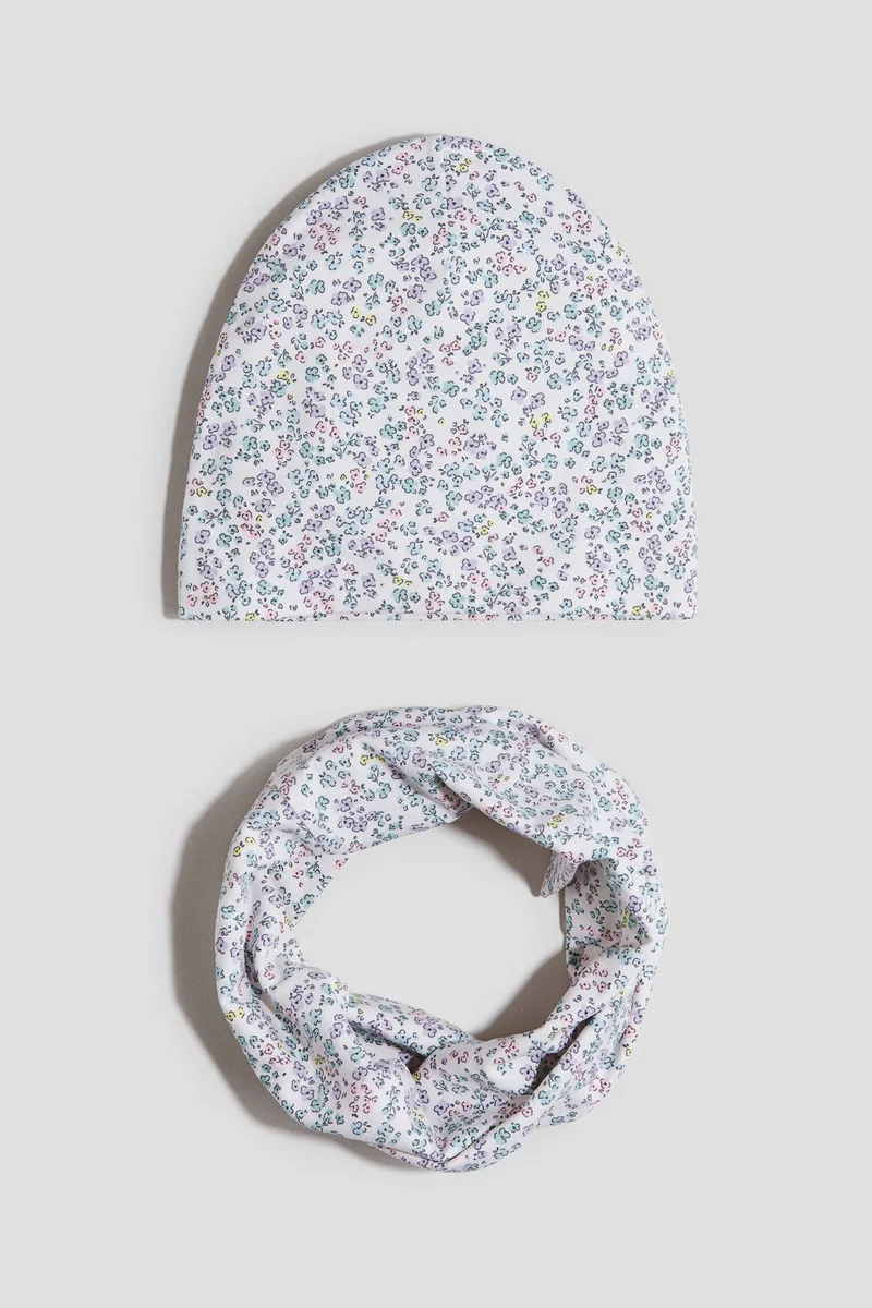 اتش اند ام طقم بيني ووشاح ملفوف من قطعتين