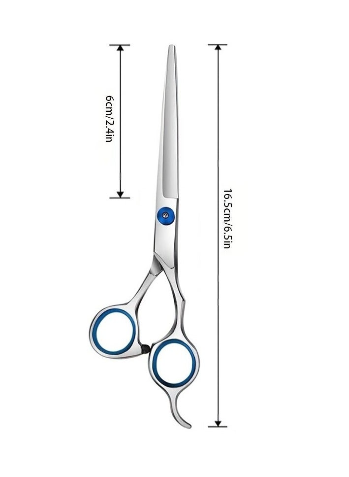 AROAQ مقص قص الشعر، مقصات تصفيف الشعر متعددة الوظائف، مقصات تخفيف احترافية من الفولاذ المقاوم للصدأ، مقص قص الشعر متعدد الاستخدامات للرجال والنساء، (مقصات مستقيمة) - Image 1