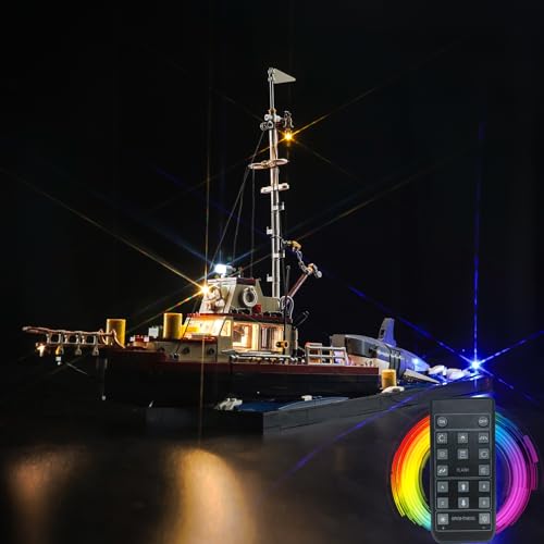 LocoLee LED Light Kit Compatible with Lego 21350 Jaws No Models Only Light Creative Lighting Set Accessories Compatible with Lego 21350 Jaws Set RC Version - Image 1