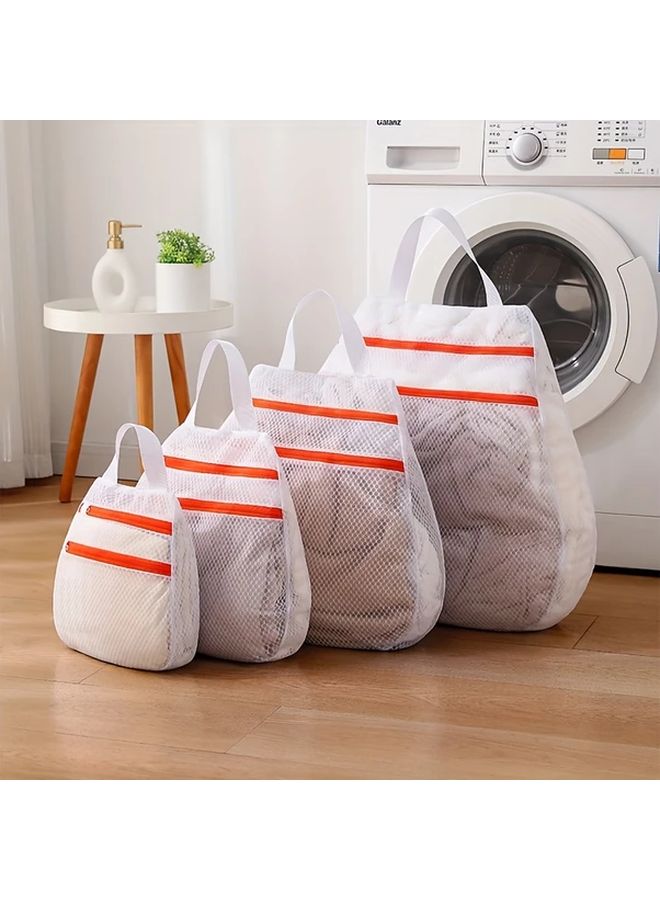 حقيبة غسيل مُطورة بسحّاد مزدوج - قماش البوليستر المتين - شبكة بيضاوية الشكل تمنع التشوه والتشابك - واقي الملابس الحساسة - حقيبة غسيل مزدوجة الطبقات - المقاس الصغير - Image 2