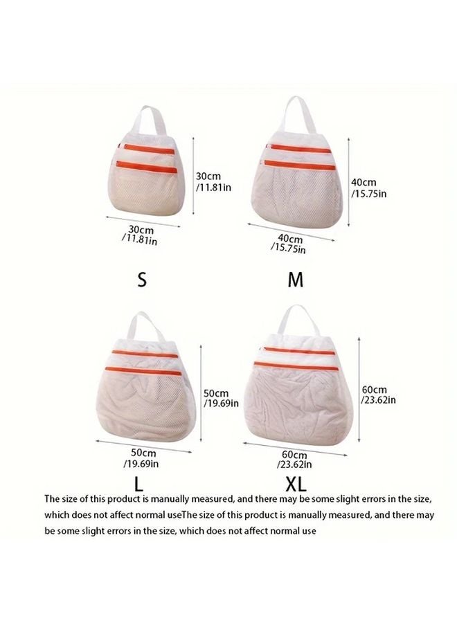 حقيبة غسيل مُطورة بسحّاد مزدوج - قماش البوليستر المتين - شبكة بيضاوية الشكل تمنع التشوه والتشابك - واقي الملابس الحساسة - حقيبة غسيل مزدوجة الطبقات - المقاس الصغير - Image 4