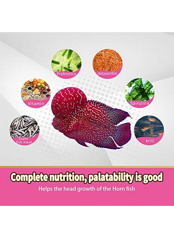 VAYINATO True Color Starry Head Flower Horn Easy Digestible Fish Food, 100G for Rapid Growth & Nature Color  - Image 5
