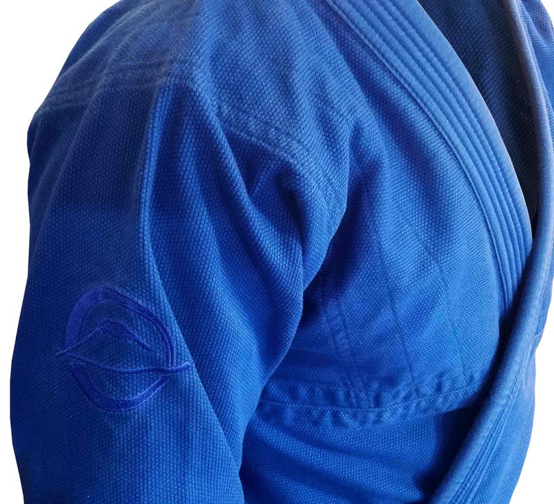 FUJI Elemental Brazilian Jiu Jitsu Gi, BJJ Uniform with Pearl Weave Jacket, made from Cotton Blend Blue, Size A1 - Image 2