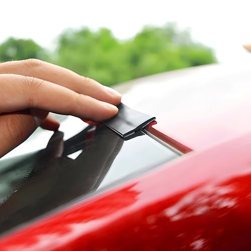BESULEN 26 Ft Car Windshield Weather Stripping, T Shape 14mm+19mm As a Set, Adhesive Rubber Seal Strip, Auto Sunroof Sealing Gasket, Front Rear Windshield Trim Leak Sound Proofing Weatherstrip - Image 4