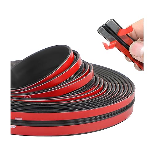 BESULEN 26 Ft Car Windshield Weather Stripping, T Shape 14mm+19mm As a Set, Adhesive Rubber Seal Strip, Auto Sunroof Sealing Gasket, Front Rear Windshield Trim Leak Sound Proofing Weatherstrip - Image 1