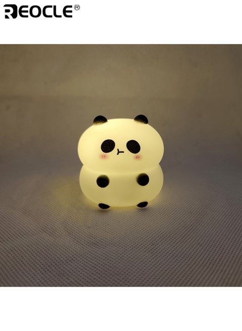 Cartoon Panda LED Table Lamp Battery Operated Creative Assorted Shapes Toggle Control Downlight Plastic Material Ideal for Bedroom Desk Atmosphere Lighting