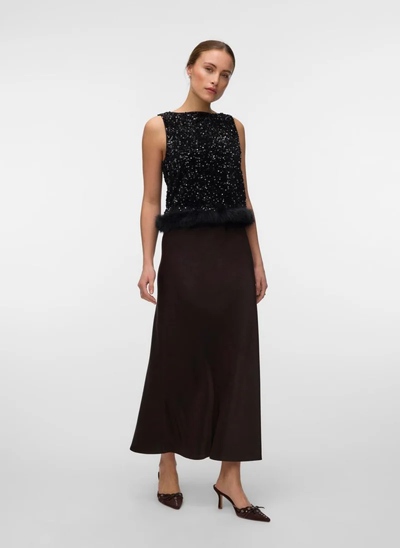 فيرو مودا VMCHARM MId Waist Long Skirt Woven