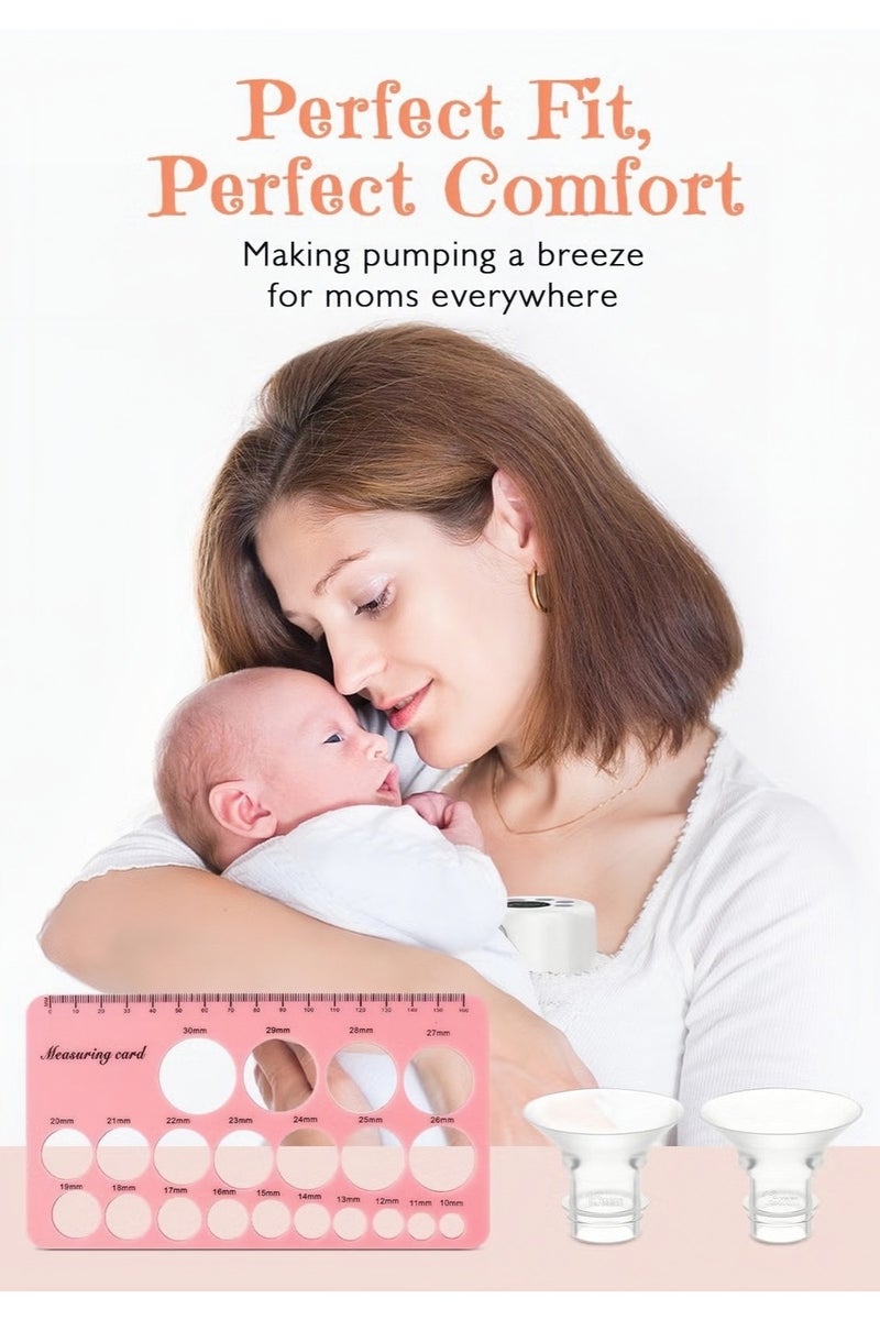 Mr. Penda 14PCS Flange Inserts 13/15/17/19/21mm for 24mm Flange/Shield of Most Pumps, BPA Free Inserts, Compatible with Momcozy/Spectra/Bellababy/TSRETE/Nuliie Breast Pumps - Image 2