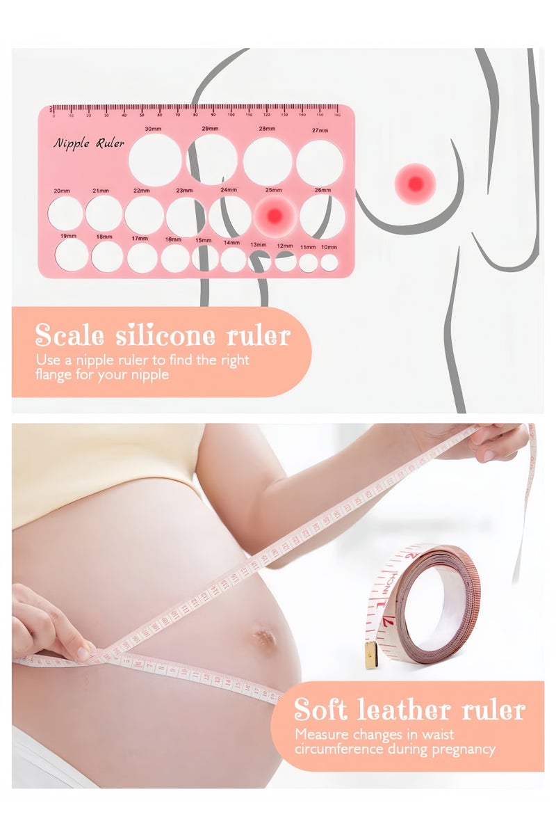 Mr. Penda 14PCS Flange Inserts 13/15/17/19/21mm for 24mm Flange/Shield of Most Pumps, BPA Free Inserts, Compatible with Momcozy/Spectra/Bellababy/TSRETE/Nuliie Breast Pumps - Image 5