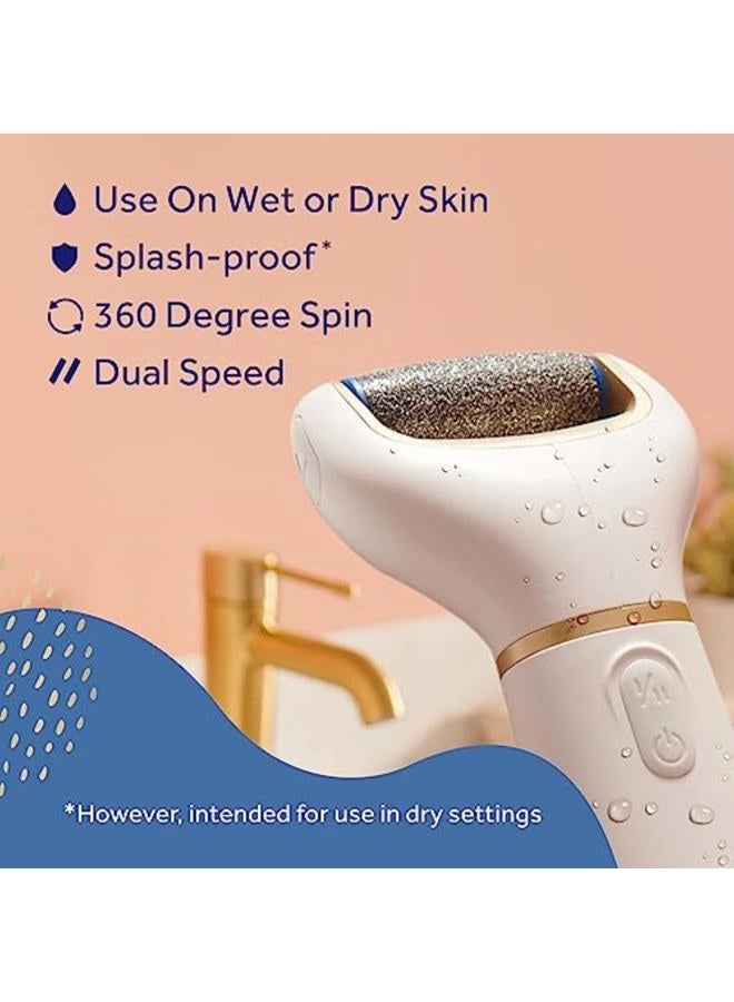 Amope Amopé Pedicure Value Kit, Spa Pampering Pack, Self-Care & Relaxation Gift, contains Pedi Perfect Electric Callus Remover Foot File, 2 Macadamia Oil PediMask Foot Masks, 2 Roller Heads – 4 pieces  - Image 2