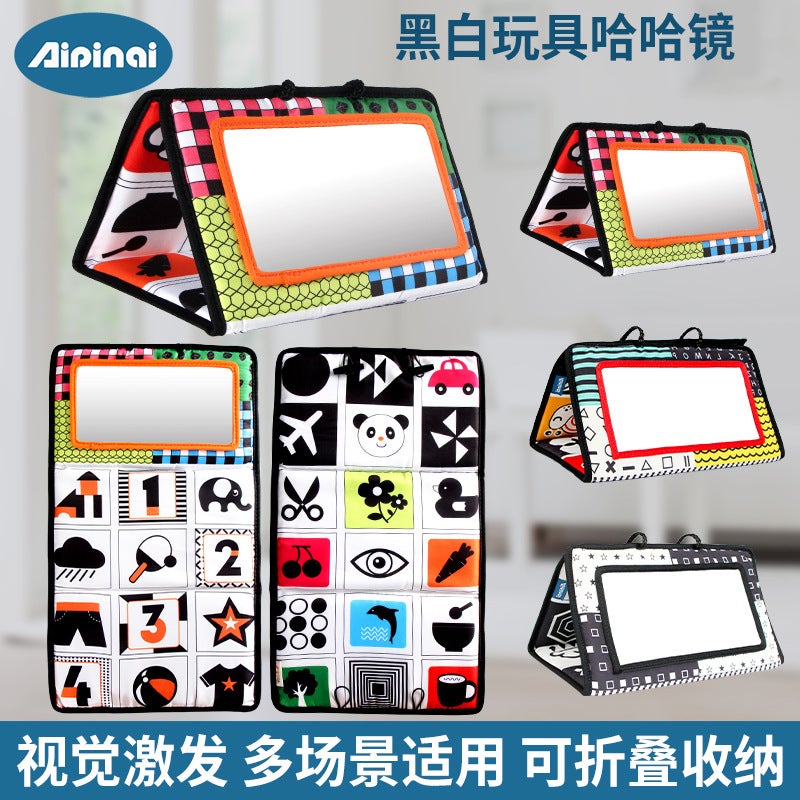 Aipinqi New Baby Car Toy with Haha Mirror - Visual Training for Infants - Image 1