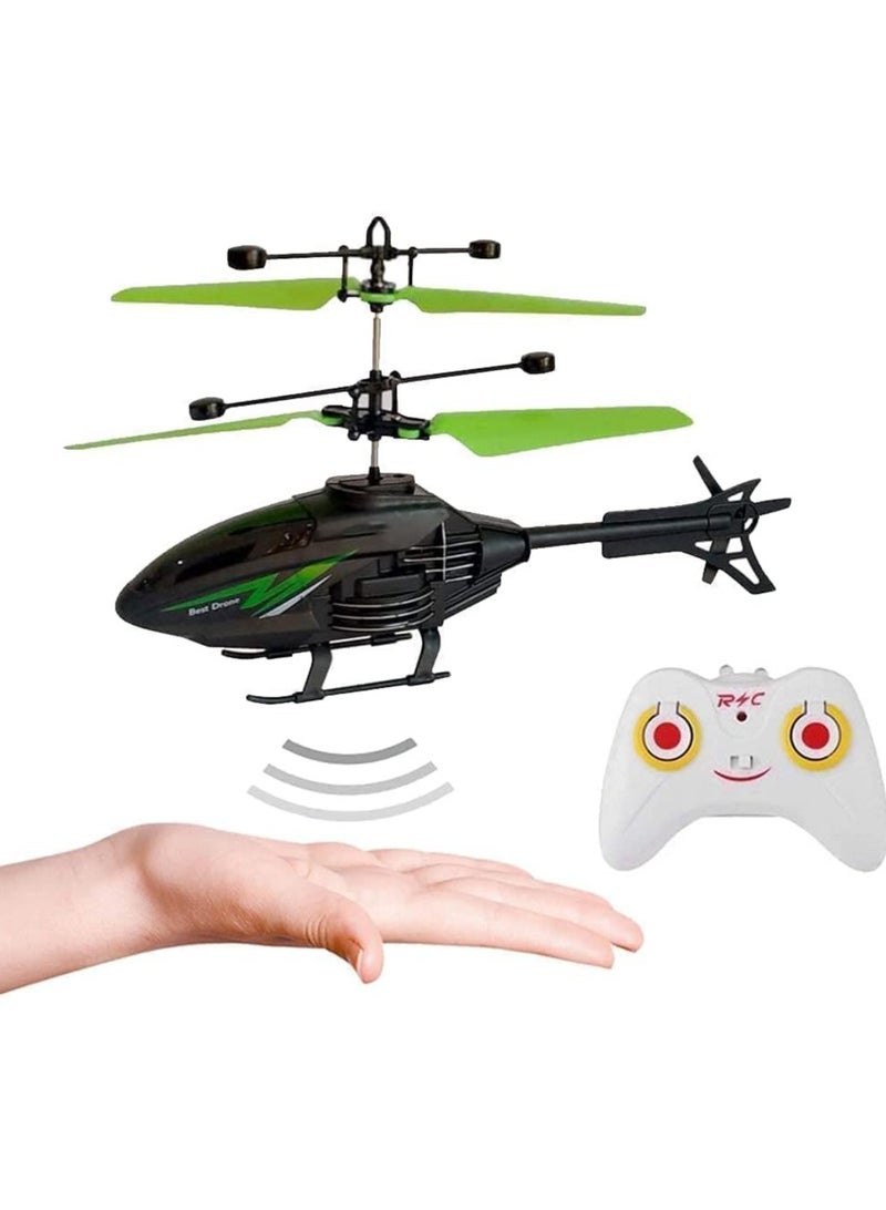 Generic Remote Control Helicopter Toy – Rechargeable Mini Helicopter for Kids with USB Charging – Easy to Fly RC Helicopter Gift - Green - Image 2