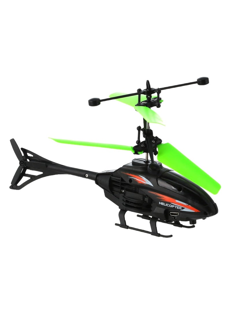 Generic Remote Control Helicopter Toy – Rechargeable Mini Helicopter for Kids with USB Charging – Easy to Fly RC Helicopter Gift - Green - Image 3