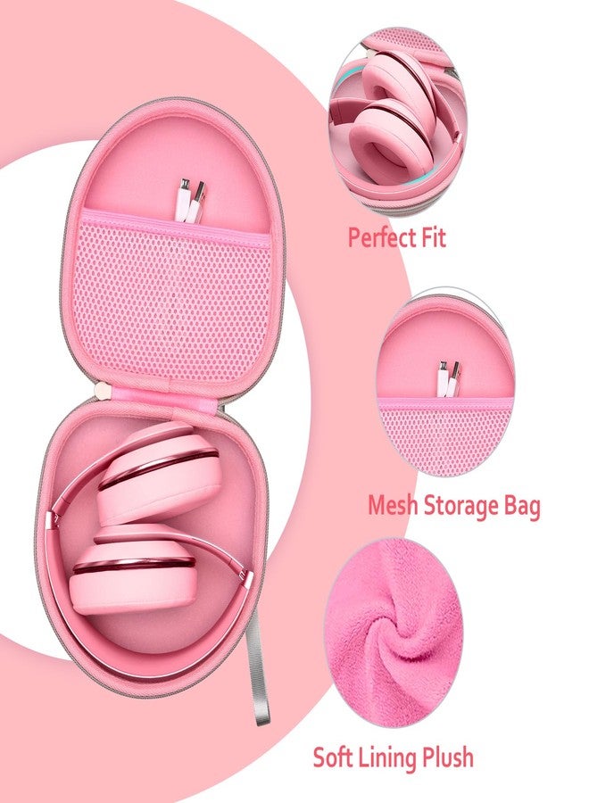 XANAD Headphone Headset Case for Beats/JBL/TOZO/BERIBES/Picun/KVIDIO Wireless Noise Cancelling Over-Ear Foldable Headphones (Pink) - Image 2