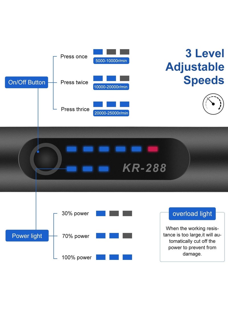 Y&D Engraving Pen with LED Light - USB Rechargeable, 35bits, Mini Electric Machines Etching Pen, Cordless Handheld Etcher Tool for DIY Jewelry Metal Wood Stone Glass  - Image 3