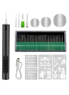 Y&D Engraving Pen with LED Light - USB Rechargeable, 35bits, Mini Electric Machines Etching Pen, Cordless Handheld Etcher Tool for DIY Jewelry Metal Wood Stone Glass  - Image 1