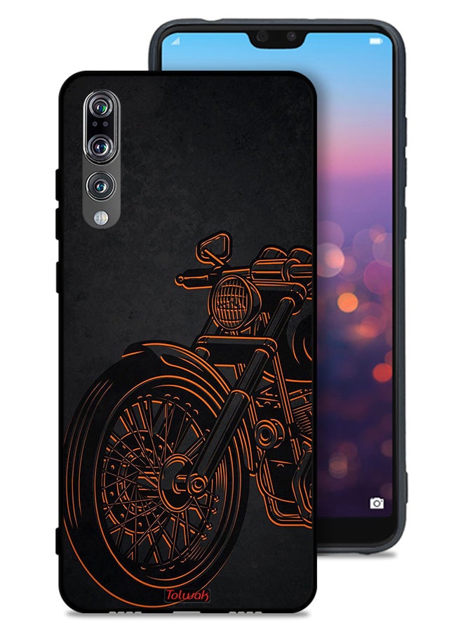 Tolwak غطاء واقي لهاتف هواوي P20 برو بتصميم دراجة عتيقة - Image 1